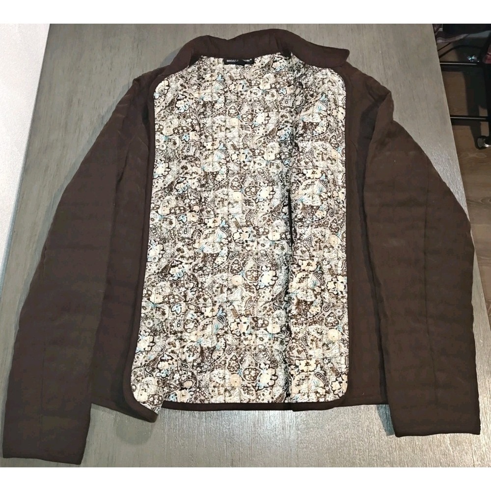 Briggs New York Woman's Brown quilted jacket,Snap Button,Size 12 - Picture 4 of 9